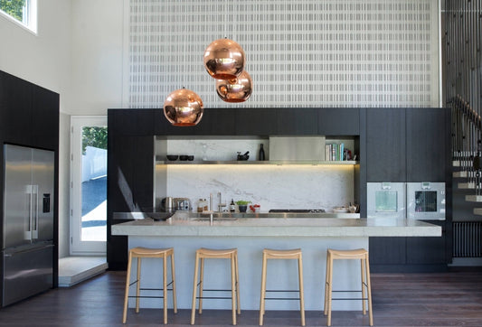 6 Decorative Ideas Featuring Copper-Coloured Metal Pendant Lights