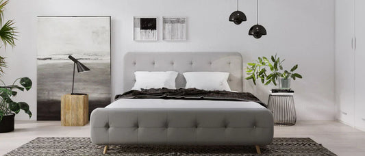 Black metal bedside lamps