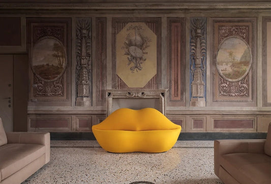 Discover the Iconic Bocca Sofa: A Surrealist Masterpiece Celebrated at the Salvador Dalí Exhibition in Liège