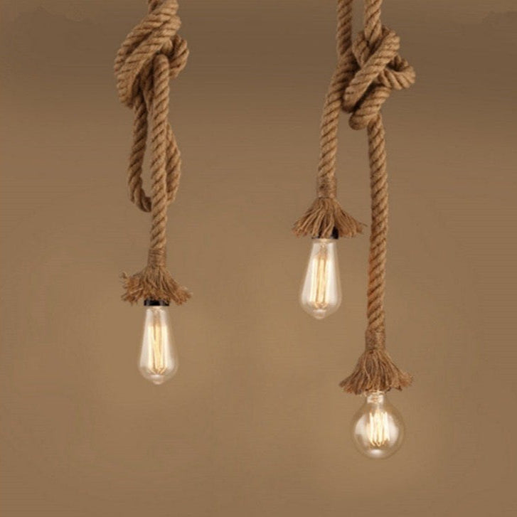 Rope pendant light