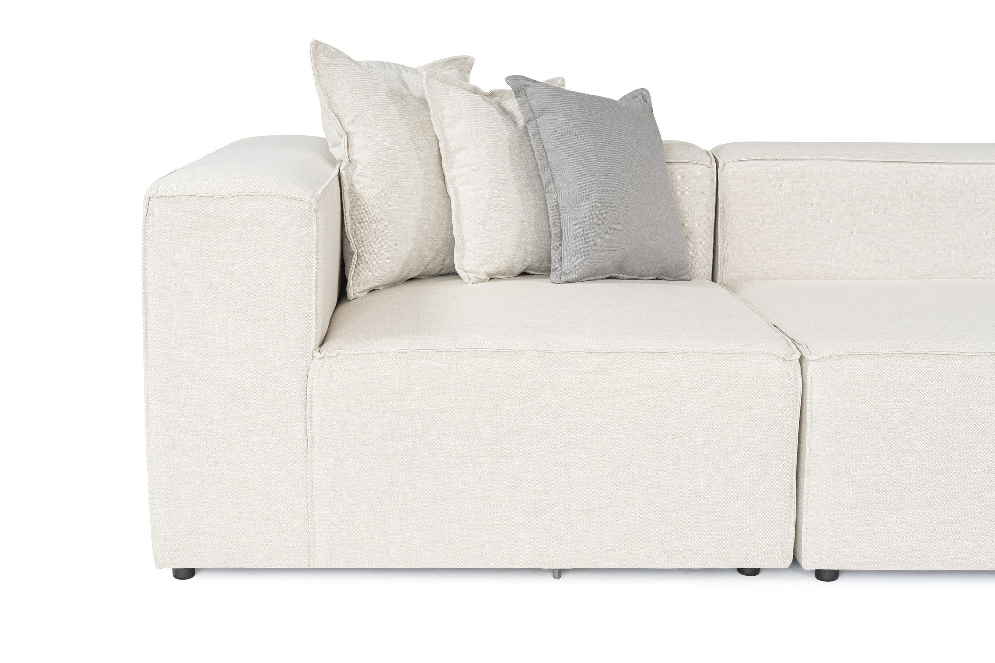 Frida – Ecru L Shape Corner Sofa | Designer Sectional for Living Room