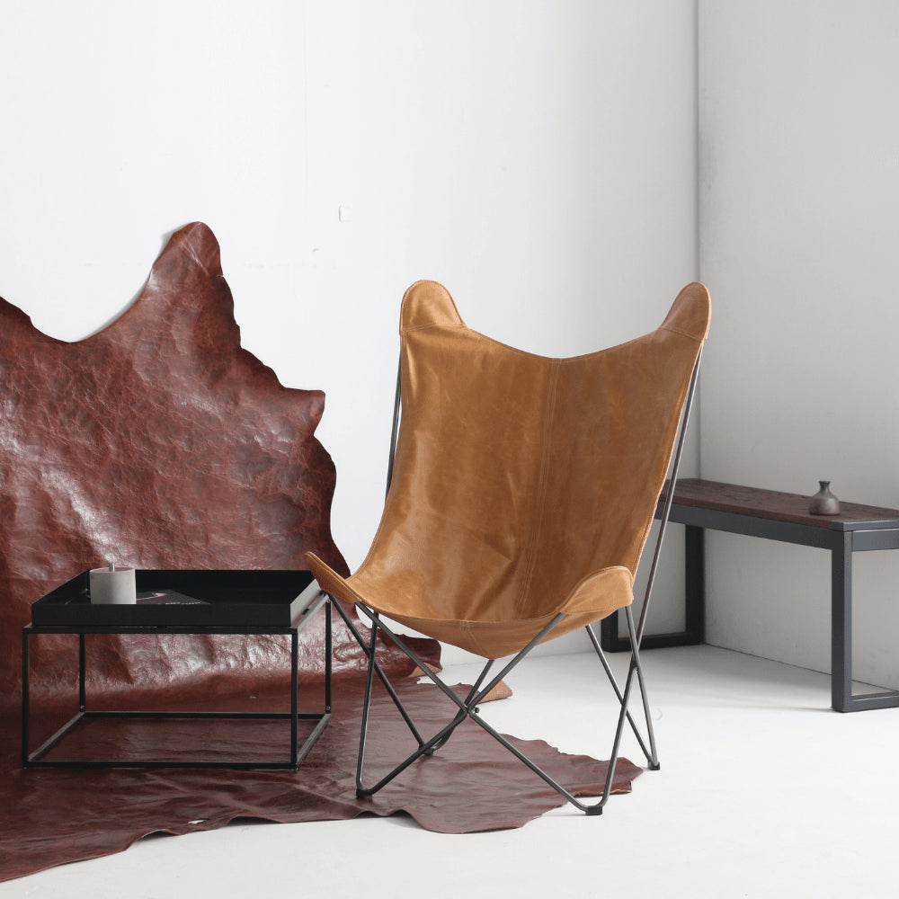 Butterfly chair in leather or acrylic - BKF Store 