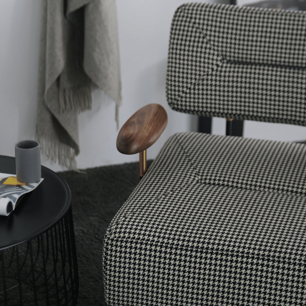 ELARIA houndstooth lounge chair