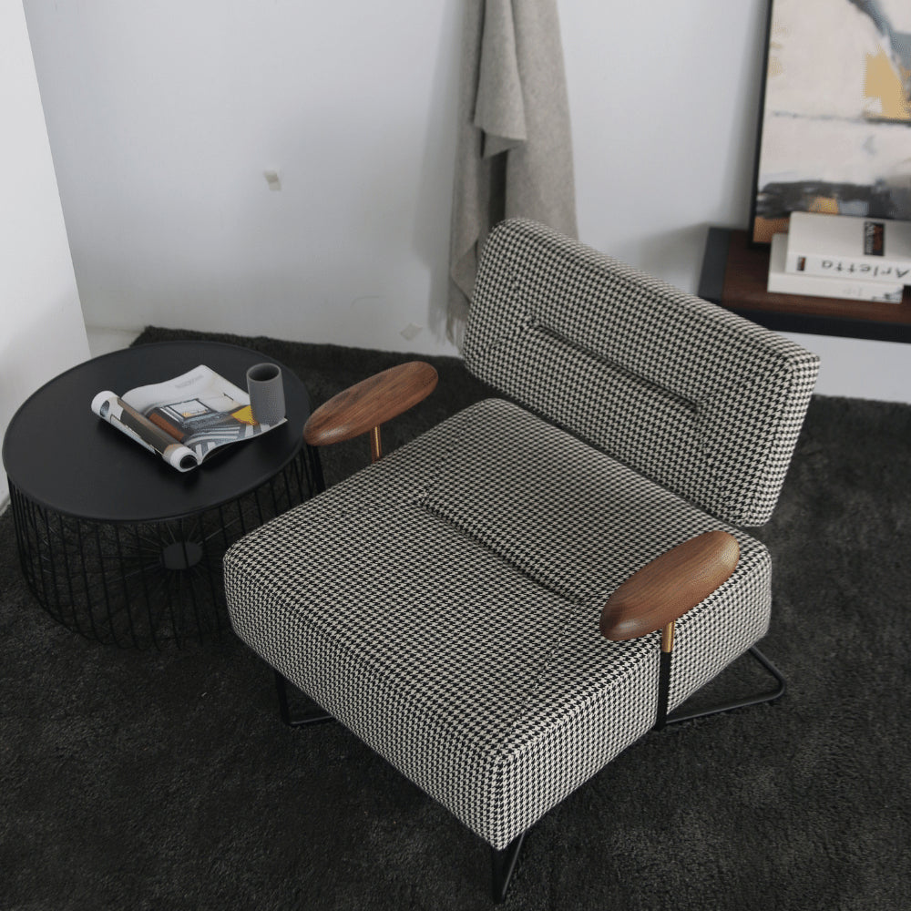 ELARIA houndstooth lounge chair