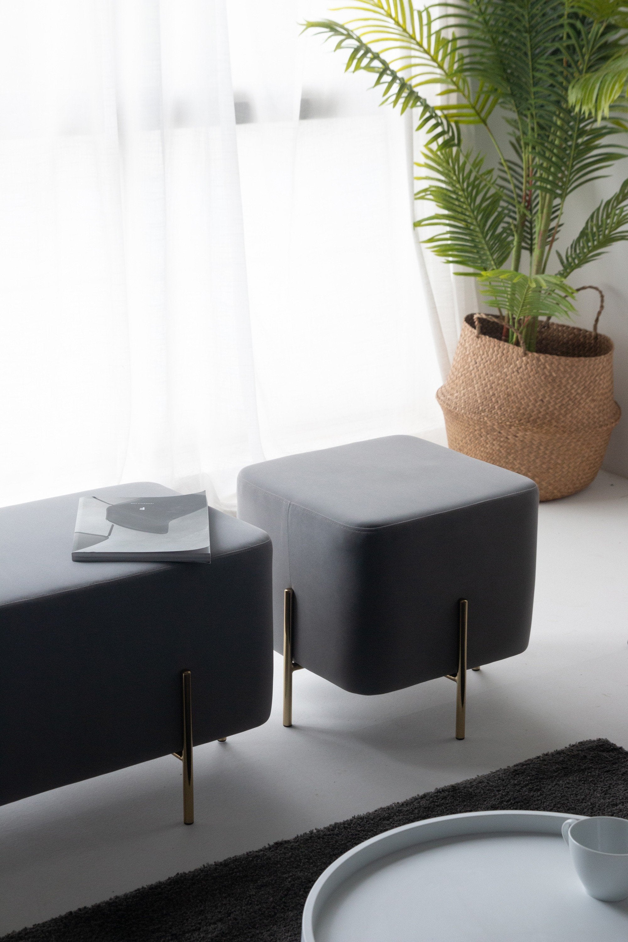 Velvet stool Riga