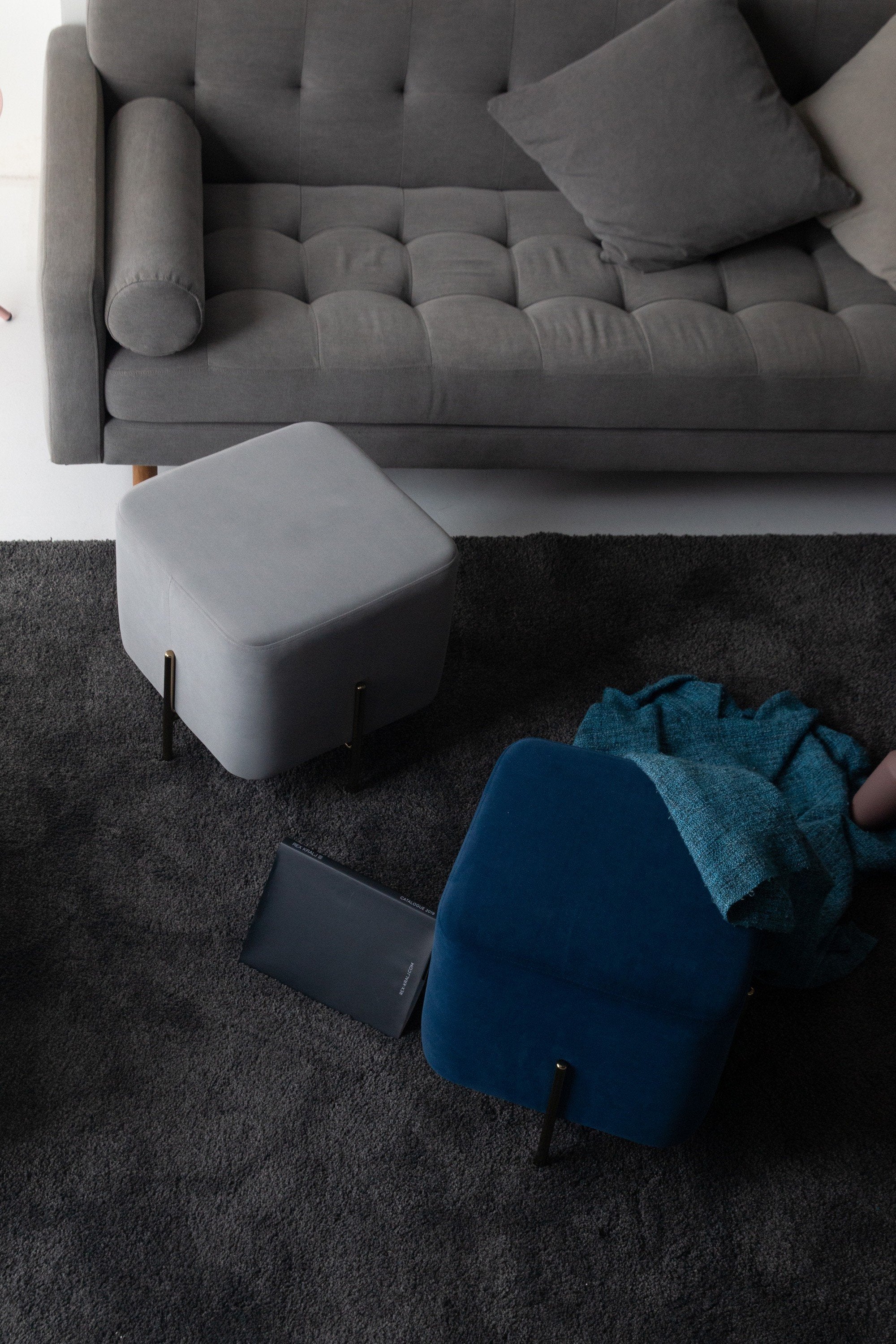 Velvet stool Riga