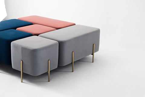 Riga Velvet Stool - Outlet