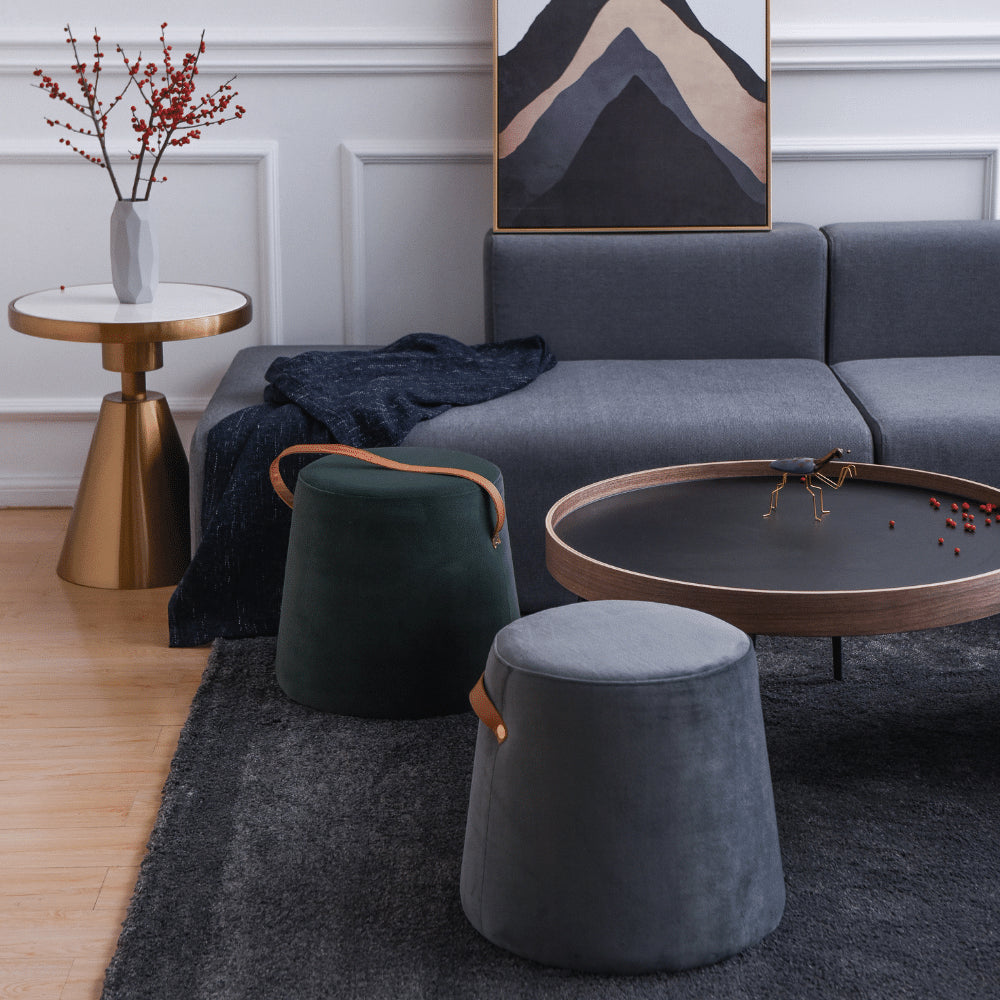 Olympe velvet pouf 