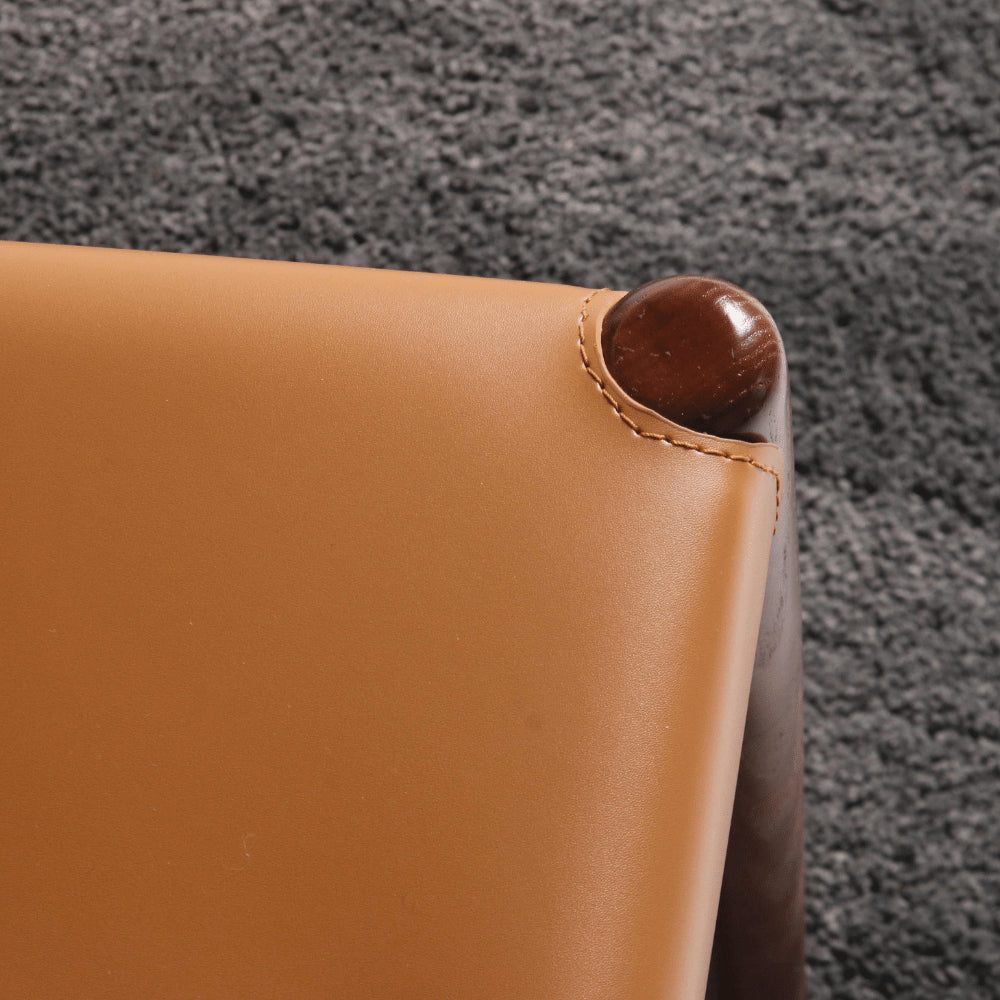 Harmonia Wood and leather chair