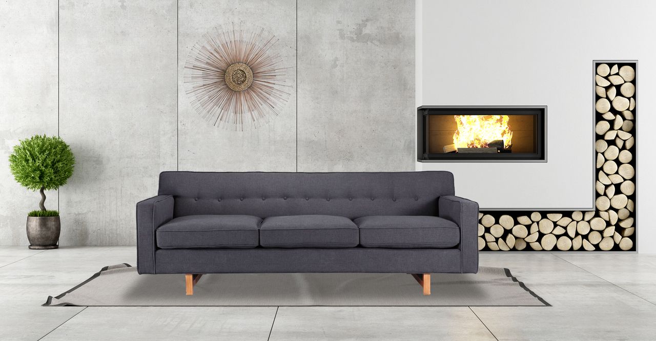 3-seater Giulia fabric sofa