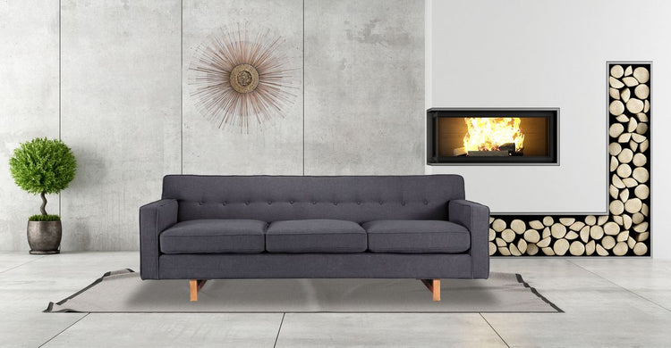 3-seater Giulia fabric sofa
