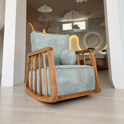 Sallanan  | Blue Wing Chair – Designer Lounge Armchair