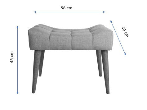 New Cool - Cream Pouffe – Modern Upholstered Ottoman