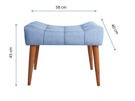 New Cool - Indigo Blue Pouffe – Modern Upholstered Ottoman