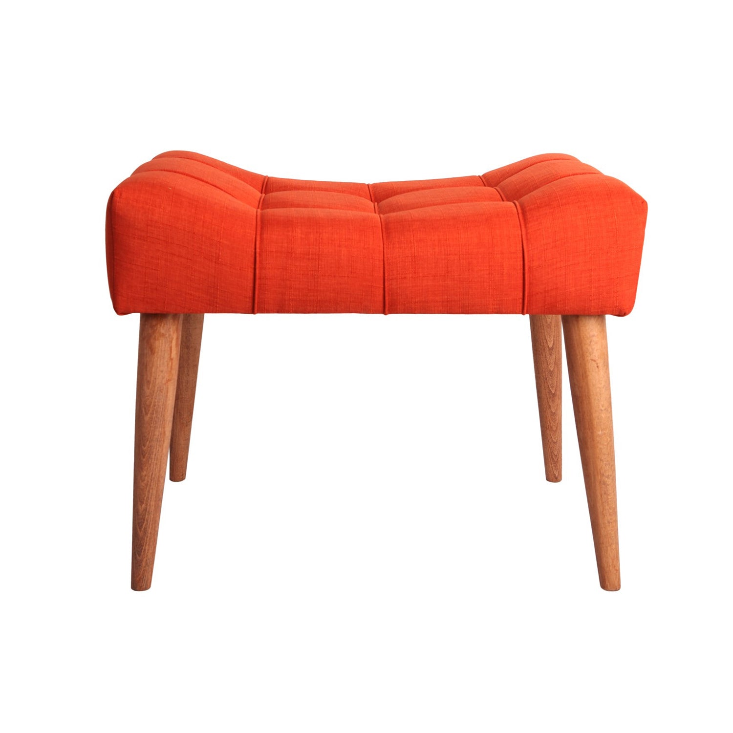 New Cool - Tile Red Pouffe – Modern Upholstered Ottoman