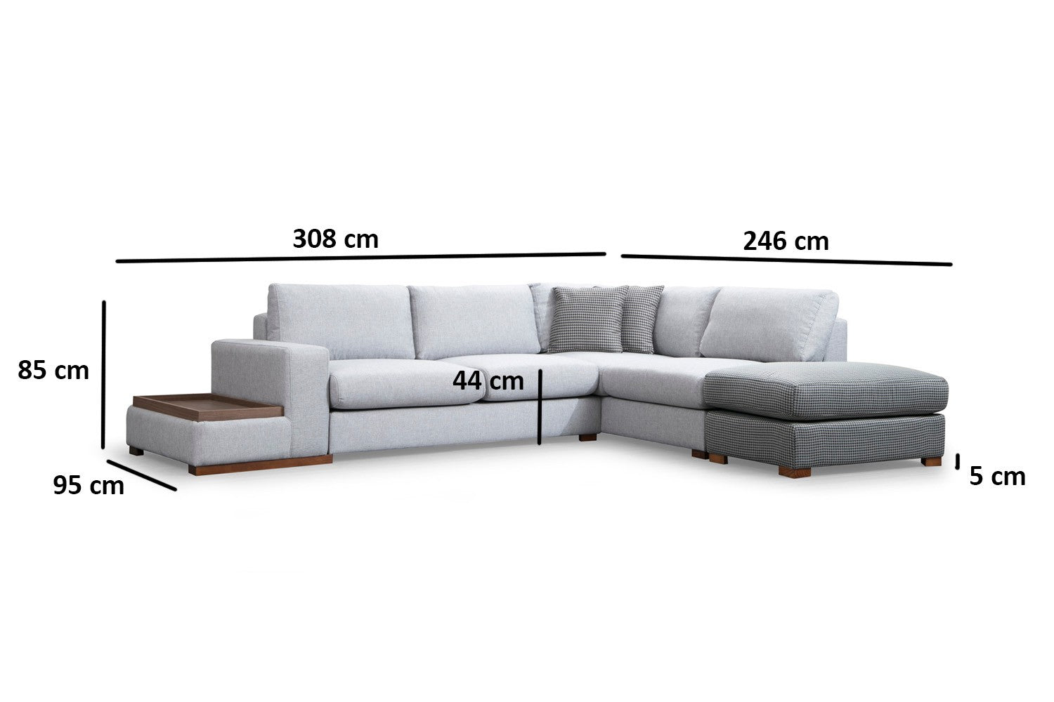 Loop – Grey
Light Grey L Shape Corner Sofa | Designer Sectional for Living Room