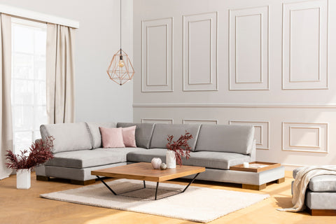 Tulip – Light Grey L Shape Corner Sofa | Designer Sectional for Living Room