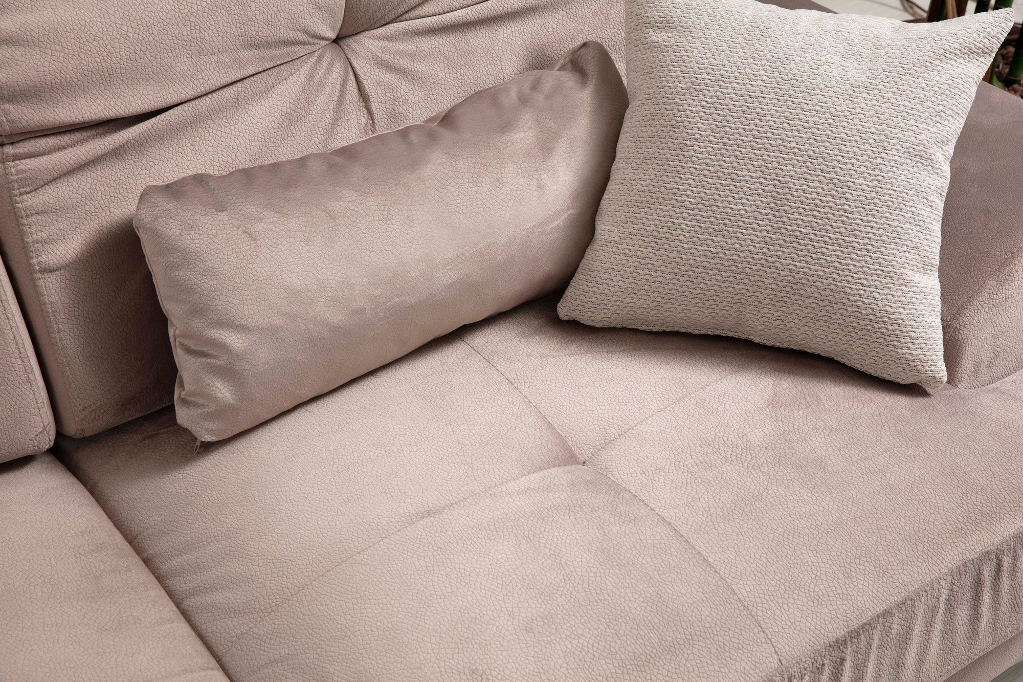 Frido – Beige L Shape Corner Sofa | Designer Sectional for Living Room