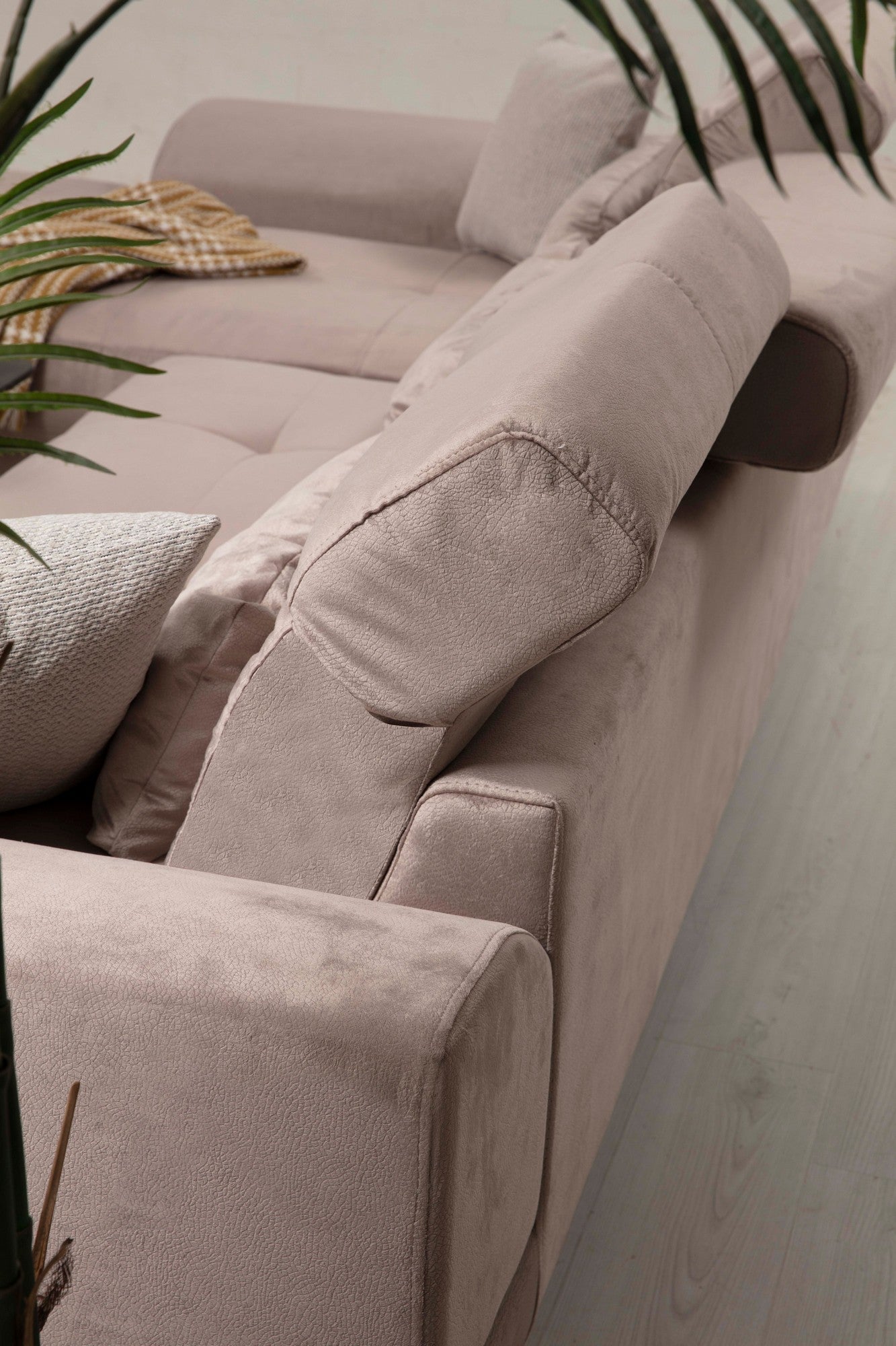 Frido – Beige L Shape Corner Sofa | Designer Sectional for Living Room