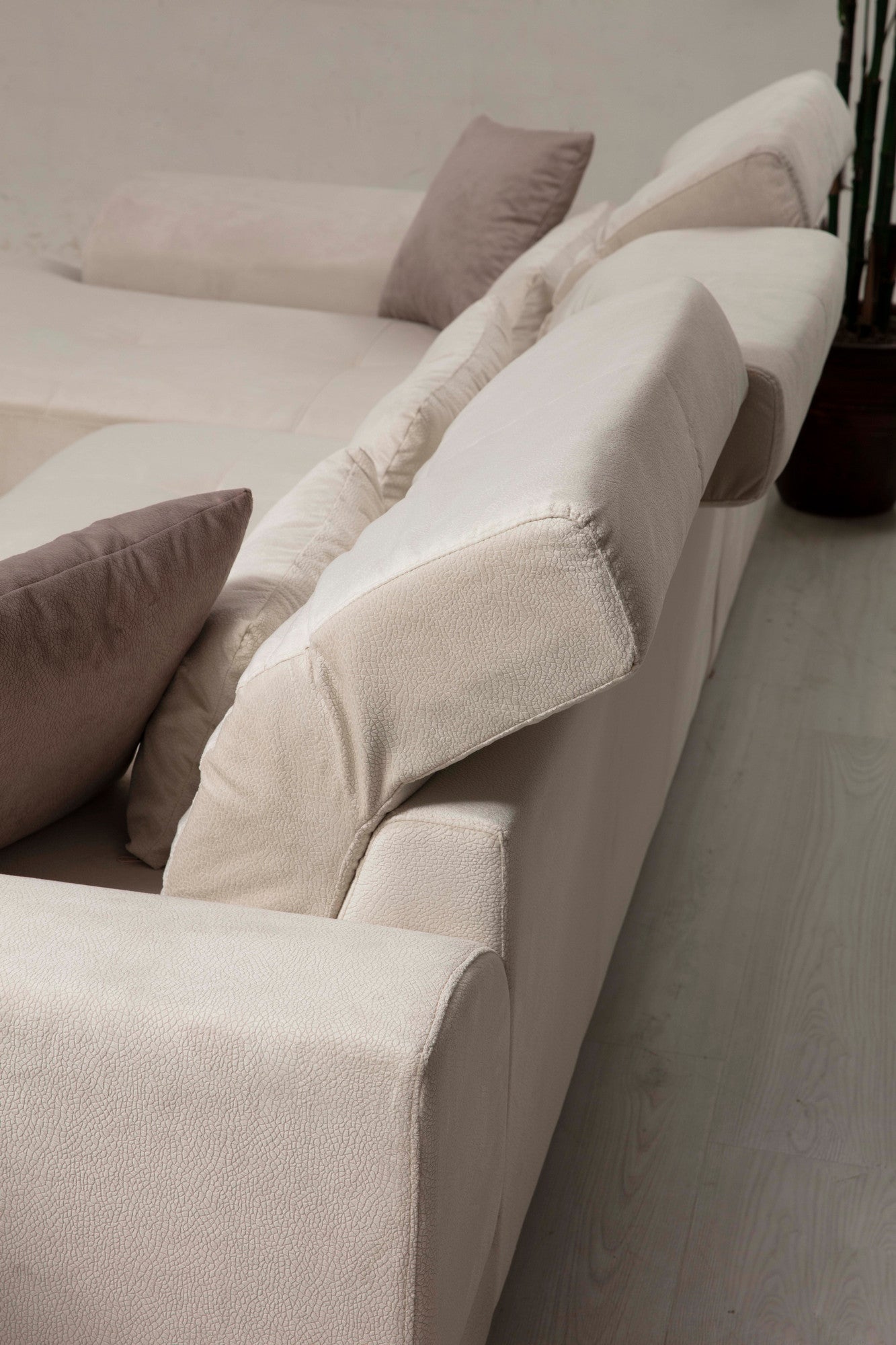 Frido – Ecru L Shape Corner Sofa | Designer Sectional for Living Room