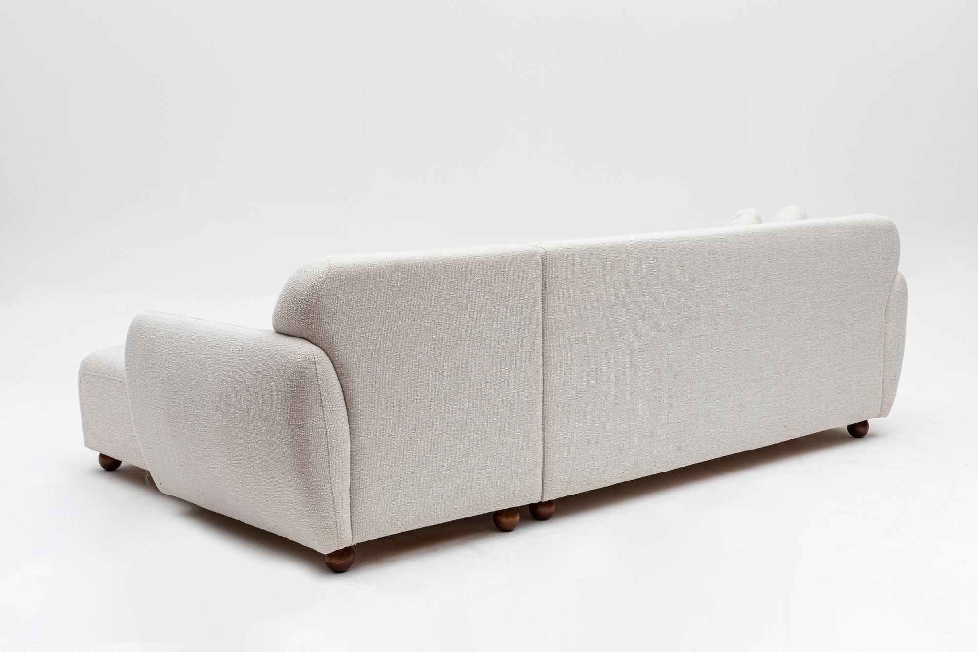 Eddy – White L Shape Corner Sofa | Designer Sectional for Living Room