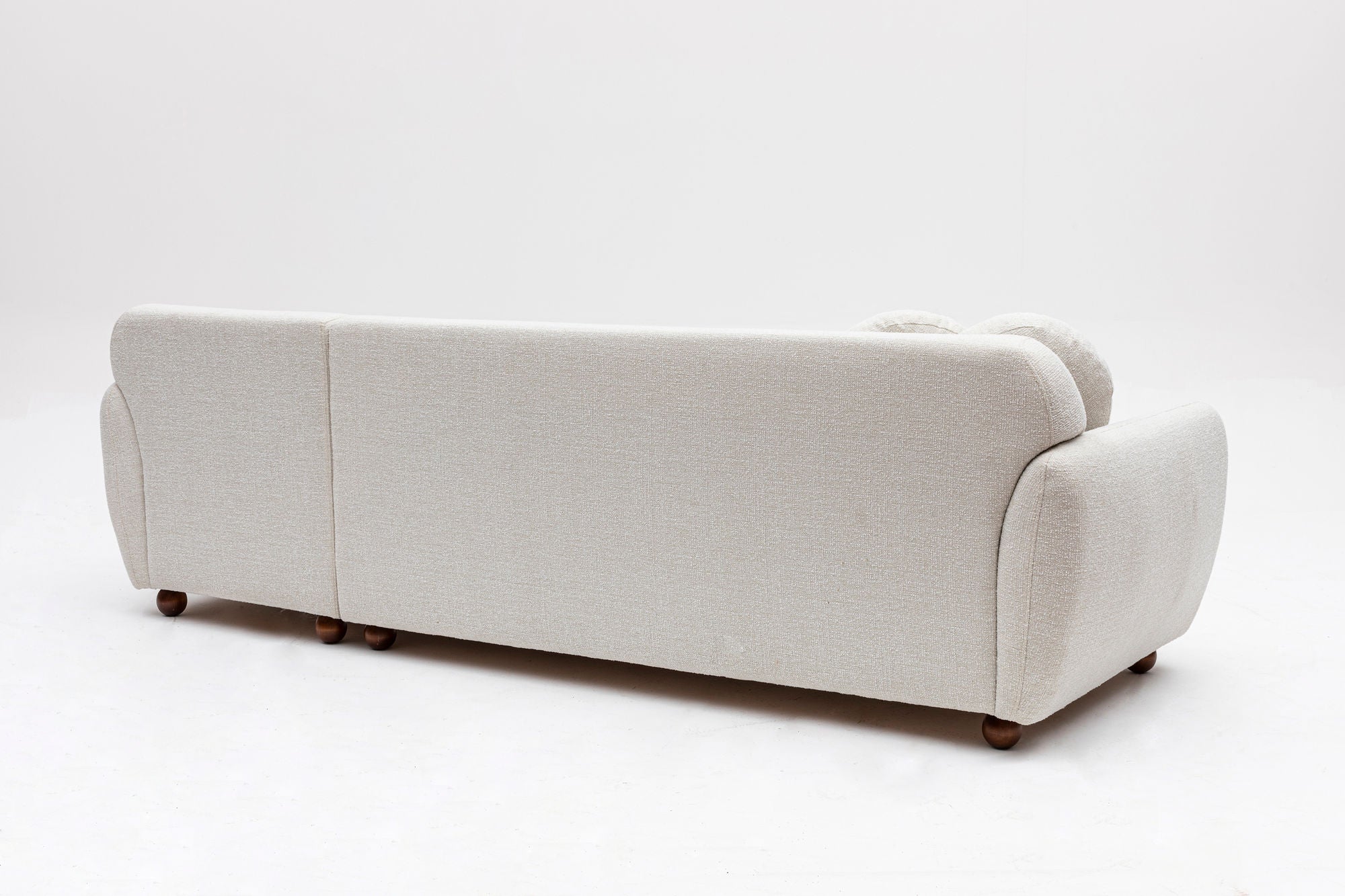 Eddy – White L Shape Corner Sofa | Designer Sectional for Living Room