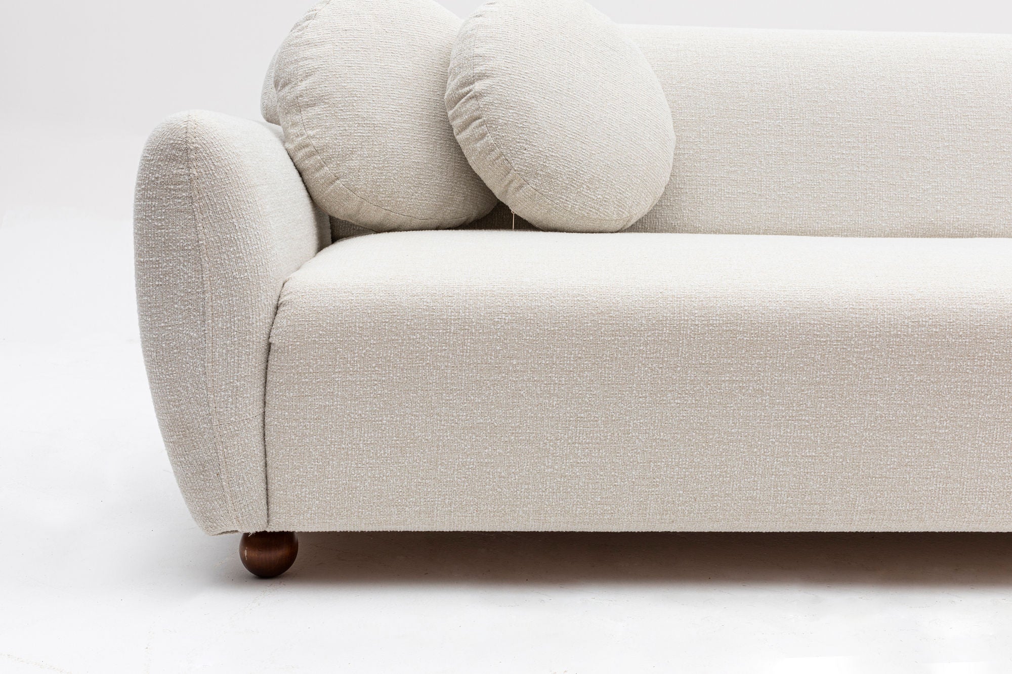 Eddy – White L Shape Corner Sofa | Designer Sectional for Living Room