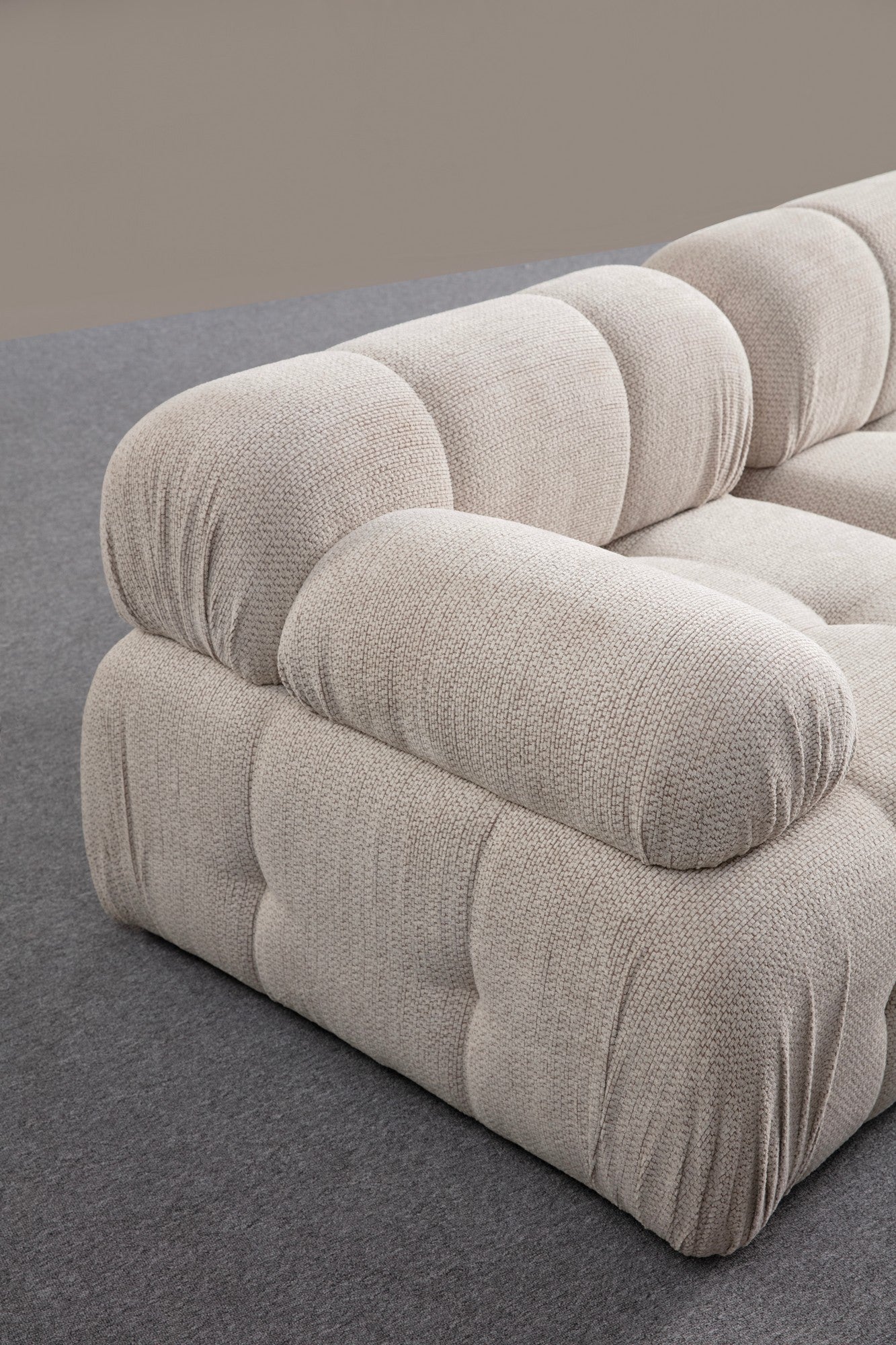 Petite – Cream L Shape Corner Sofa | Designer Sectional for Living Room