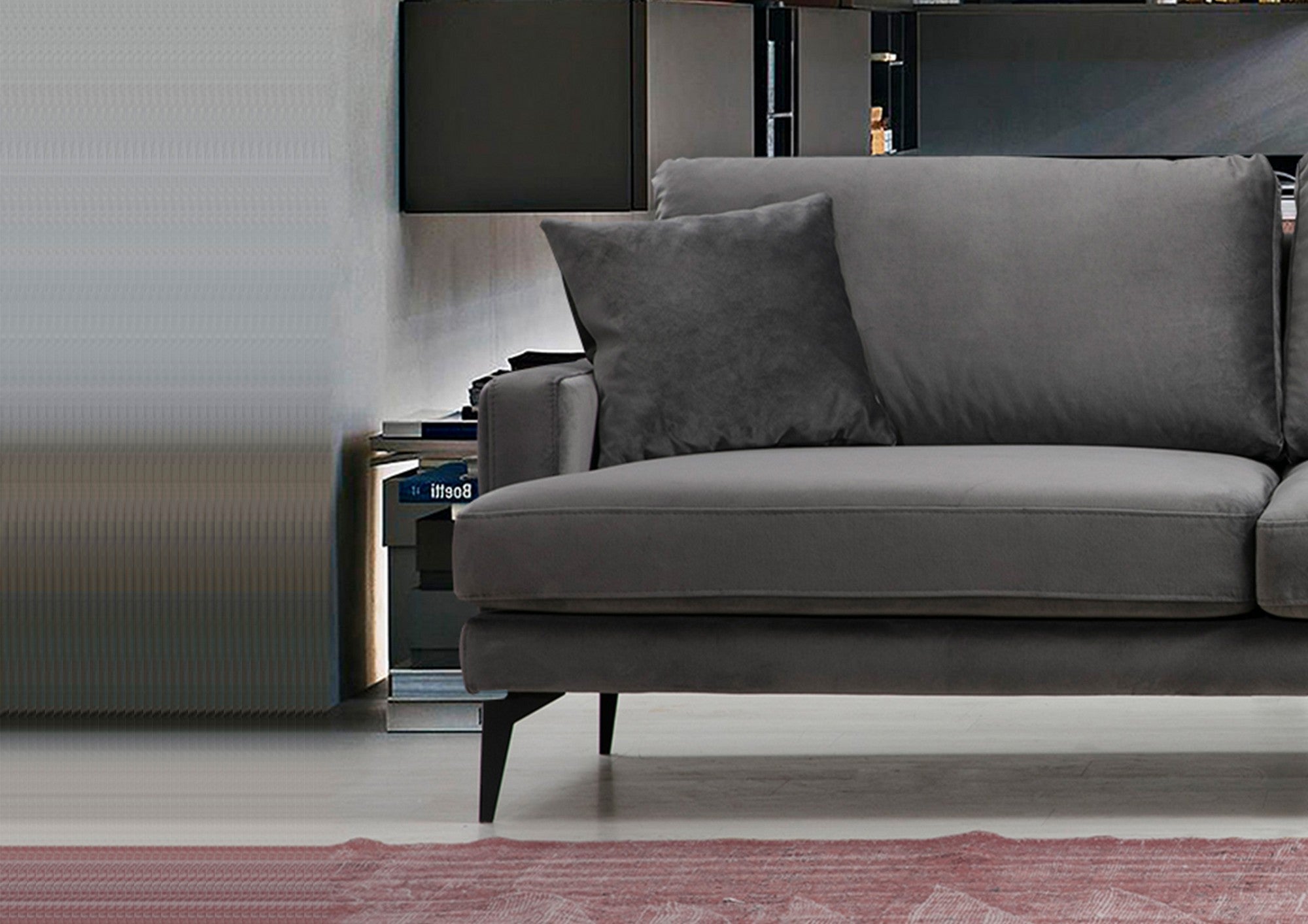 Papira – Grey 3 Seater Sofa | Comfortable Modern Couch for Family