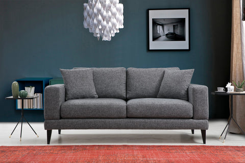 Nordic – Dark Grey 2 Seater Sofa | Compact Modern Couch for Two