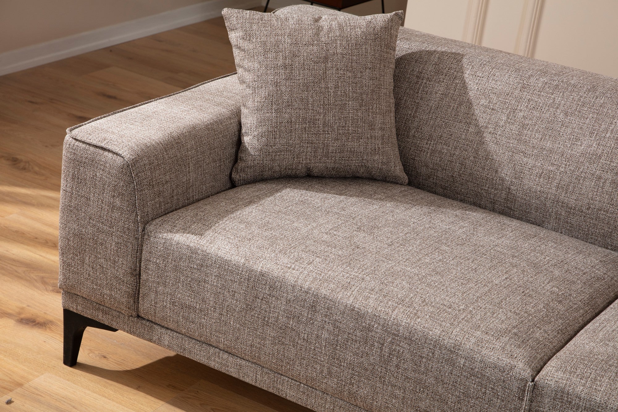 Petra – Fawn 2 Seater Sofa | Compact Modern Couch for Two