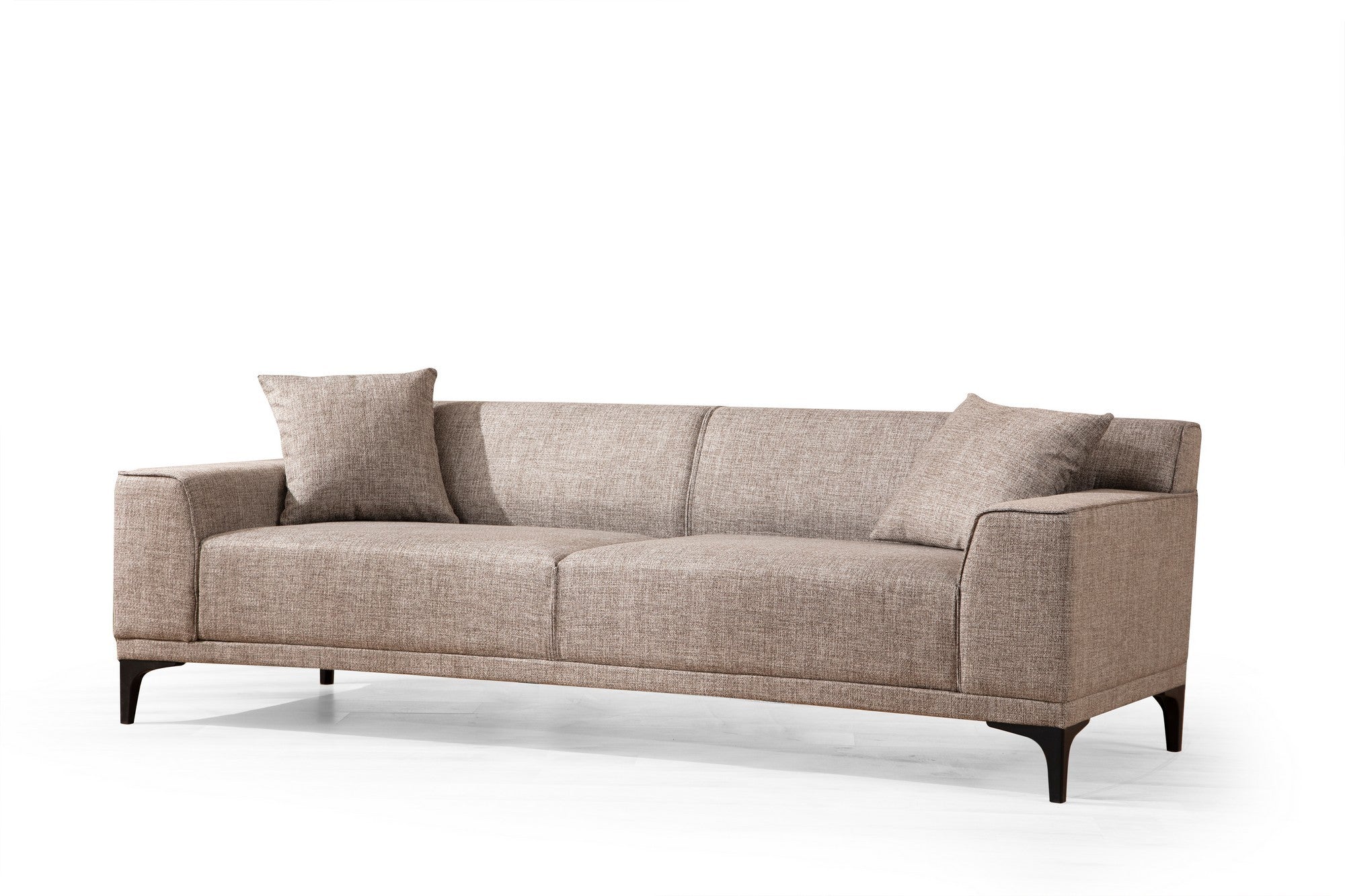 Petra 3 Seater Sofa - Fawn fabric| Comfortable Modern sofa