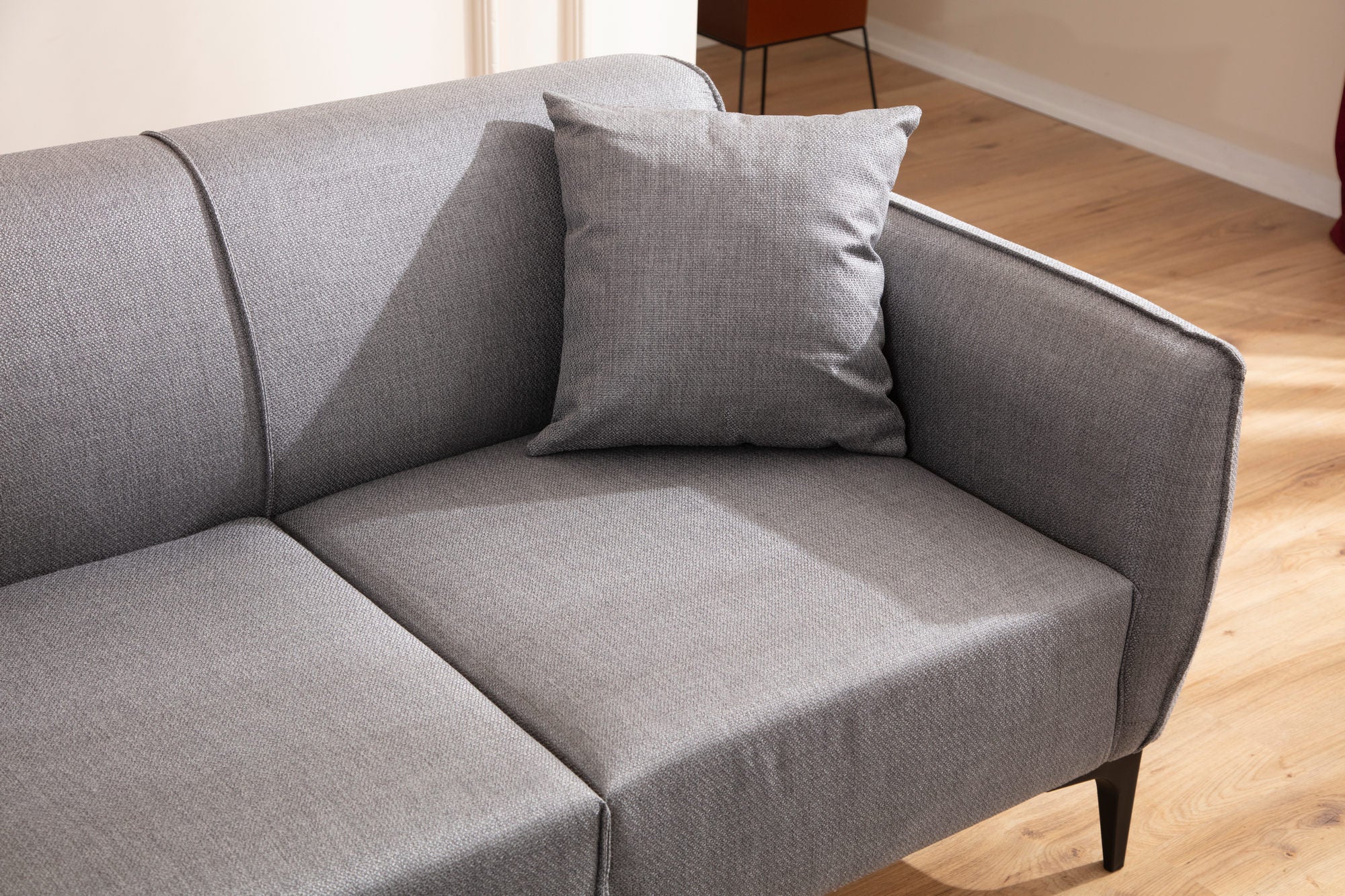 Belissimo – Grey 2 Seater Sofa | Compact Modern Couch for Two