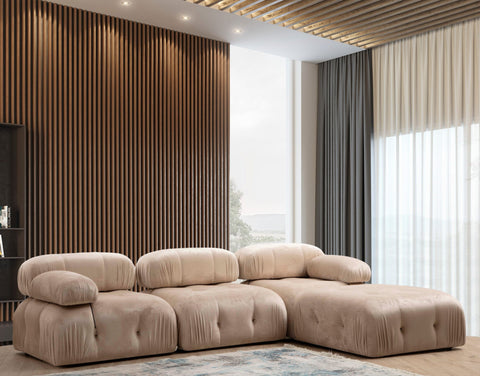 Bubble – Cream L Shape Corner Sofa | Designer Sectional for Living Room