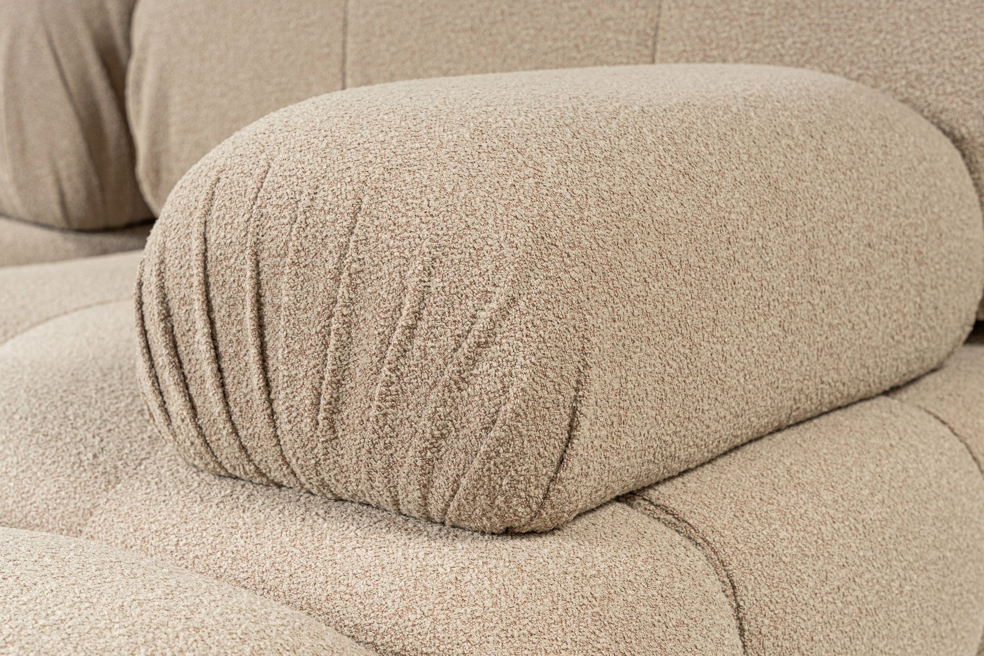 Doblo – Peach L Shape Corner Sofa | Designer Sectional for Living Room
