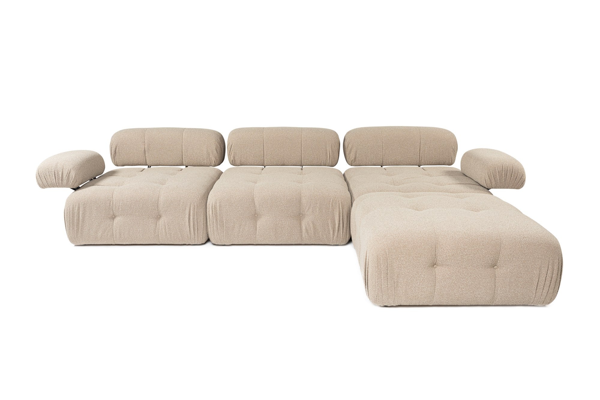 Doblo – Peach L Shape Corner Sofa | Designer Sectional for Living Room