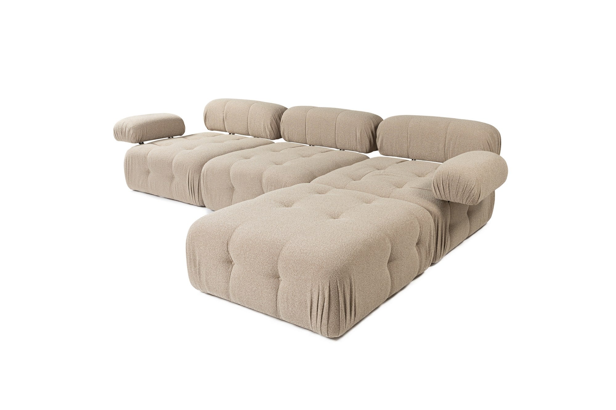 Doblo – Peach L Shape Corner Sofa | Designer Sectional for Living Room