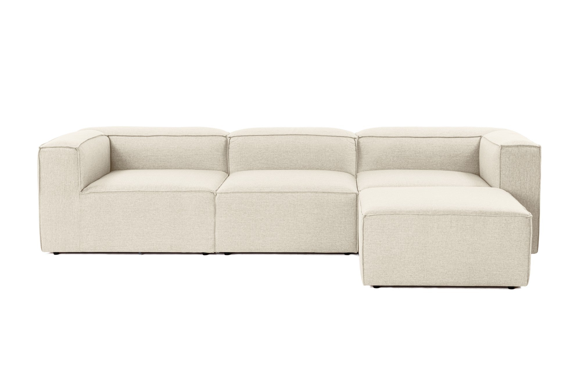 Fora – Ecru L Shape Corner Sofa | Designer Sectional for Living Room