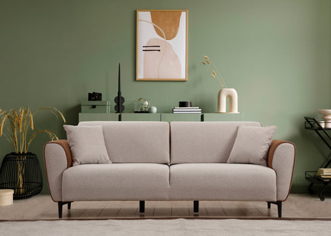 Aren - Beige, Cinnamon 3-Seater Sofa - Beige
cinnamon