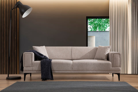 Horizon - Light Brown 3-Seater Sofa - Light brown