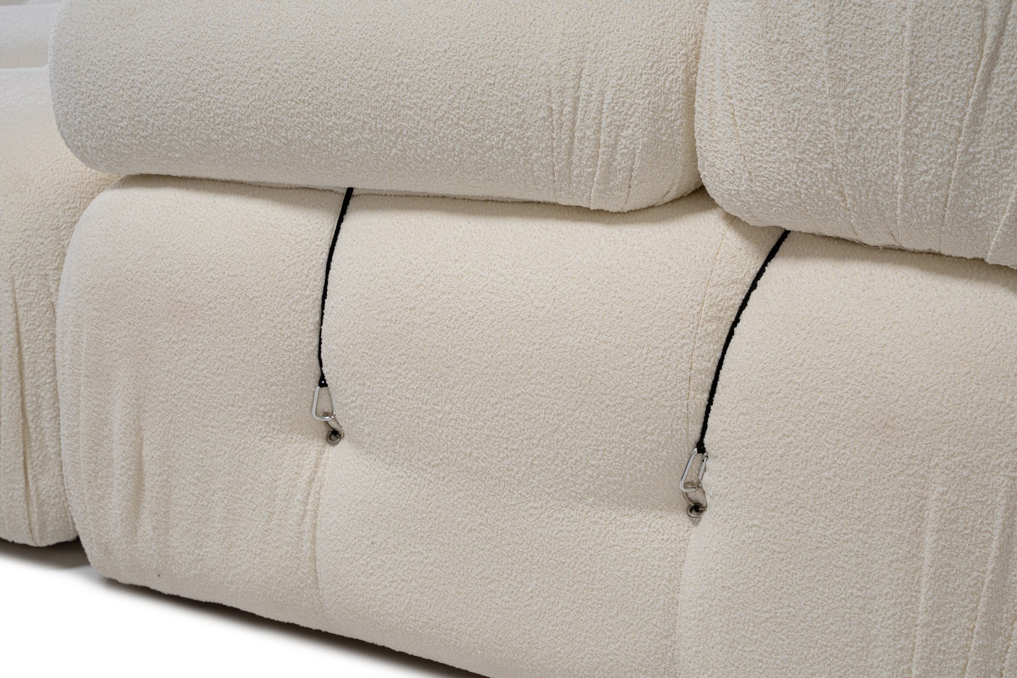 Bubble  3 Seater Sofa White curly wool| Modern Designer sofa