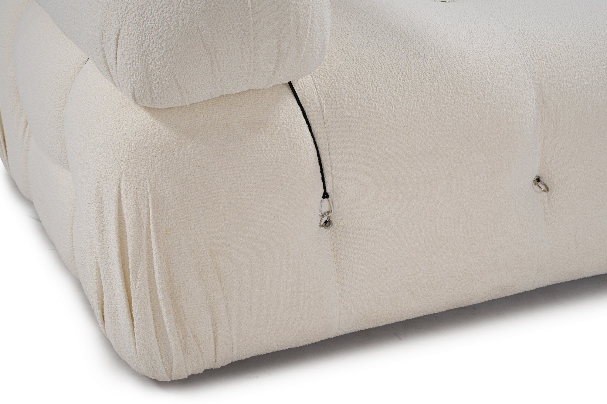 Bubble  3 Seater Sofa White curly wool| Modern Designer sofa
