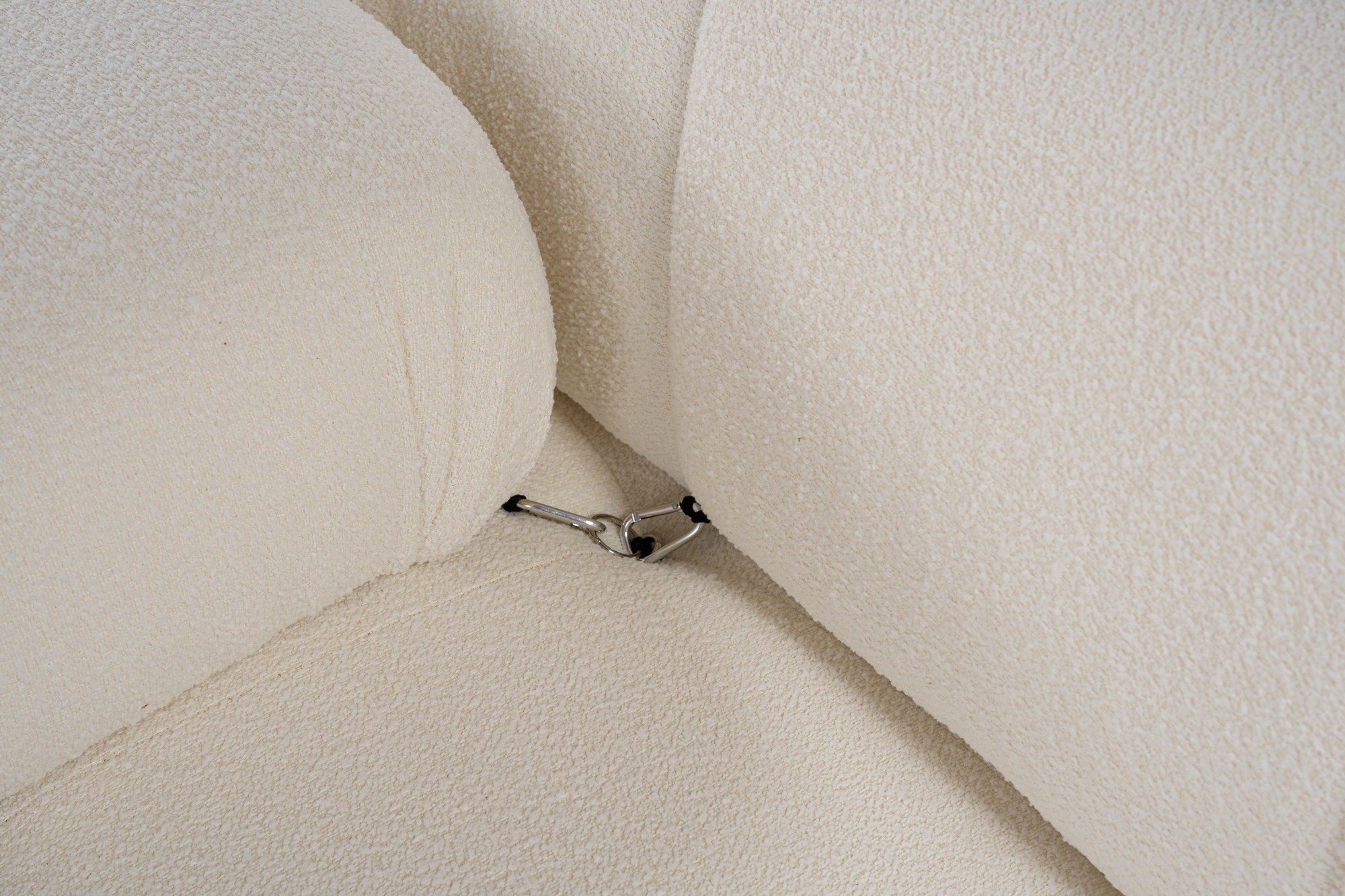 Bubble  3 Seater Sofa White curly wool| Modern Designer sofa