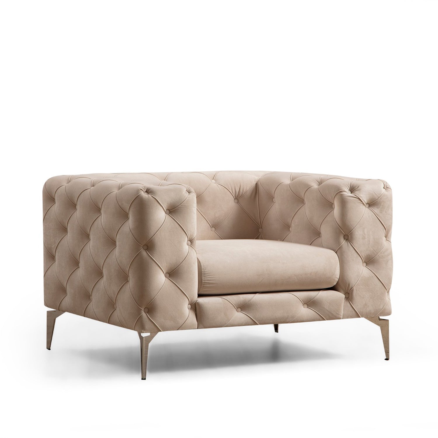 Como  | Ecru Wing Chair – Designer Lounge Armchair