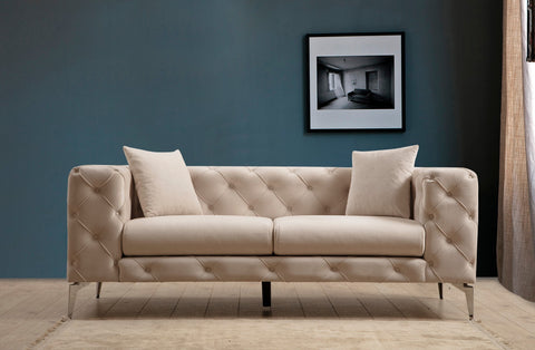 Como – Ecru 2 Seater Sofa | Compact Modern Couch for Two