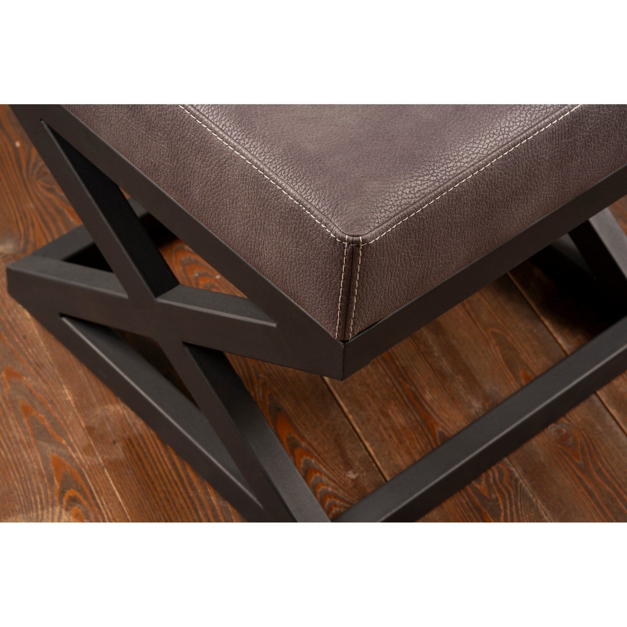 Krupa - | Anthracite Pouffe – Modern Upholstered Ottoman