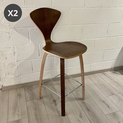 Set van 2 Chesnut barkrukken - Outlet 