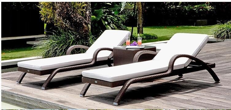 Garden furniture set in rattan BIARITZ