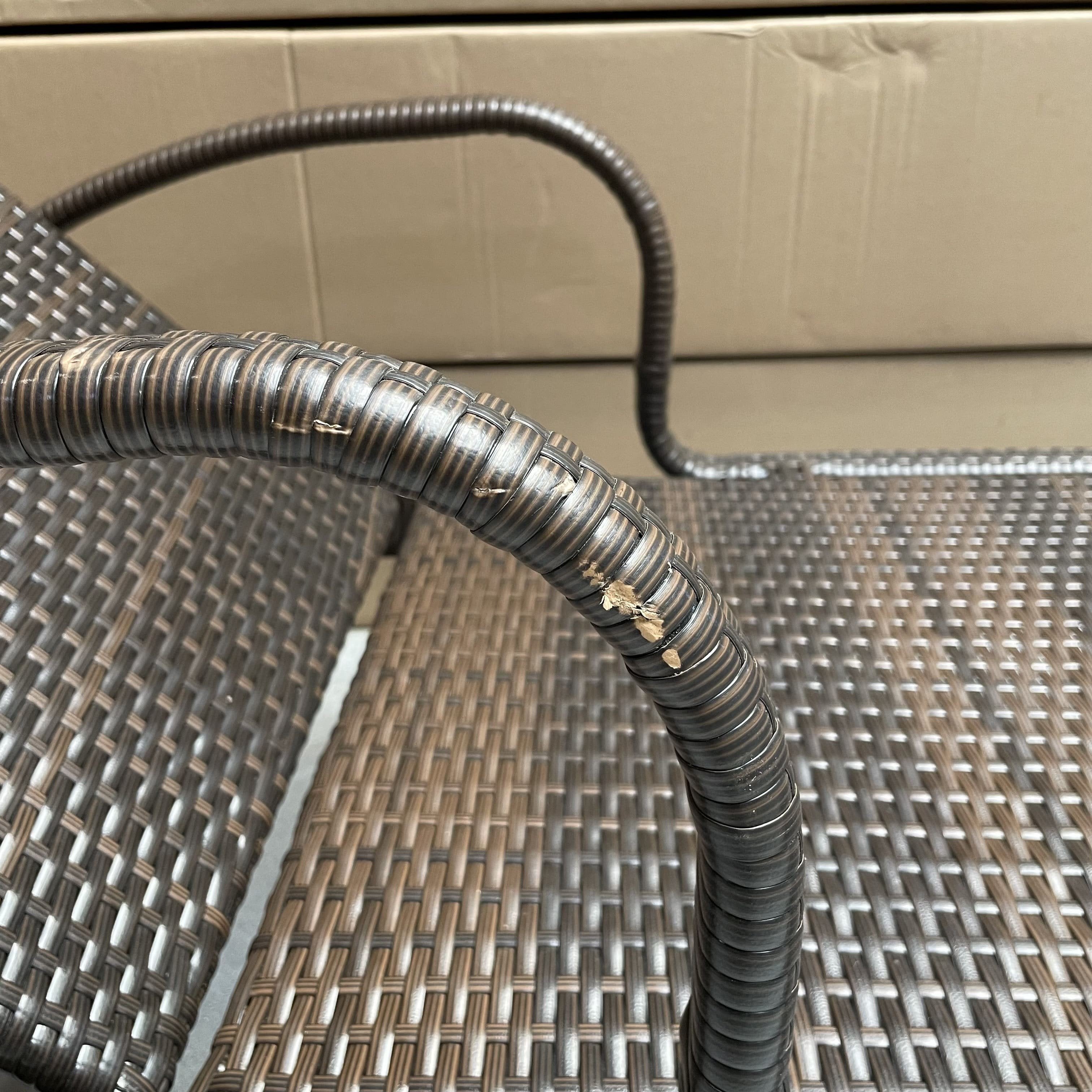 Garden furniture set in rattan BIARITZ