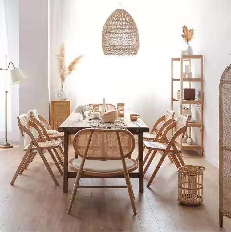 Chaise vintage bois et cannage Truffle